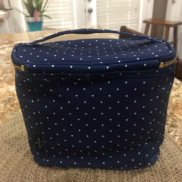 kate spade Other Kate Spade New Lunch Tote Blue N White Polka Dots